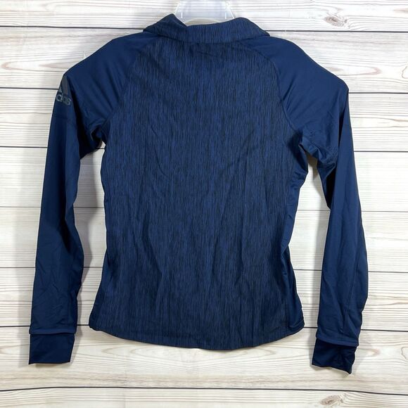 Adidas Climalite Chicago Fire MLS Womens Medium Blue Pullover 1/4 Zip Jacket - Picture 3 of 14